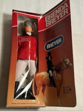 NIB Breyer Brenda Breyer Action Rider Doll in Red and White in original box